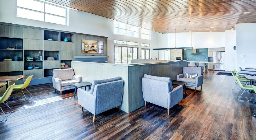 Lounge with Gourmet Kitchen  Lounge with Gourmet Kitchen